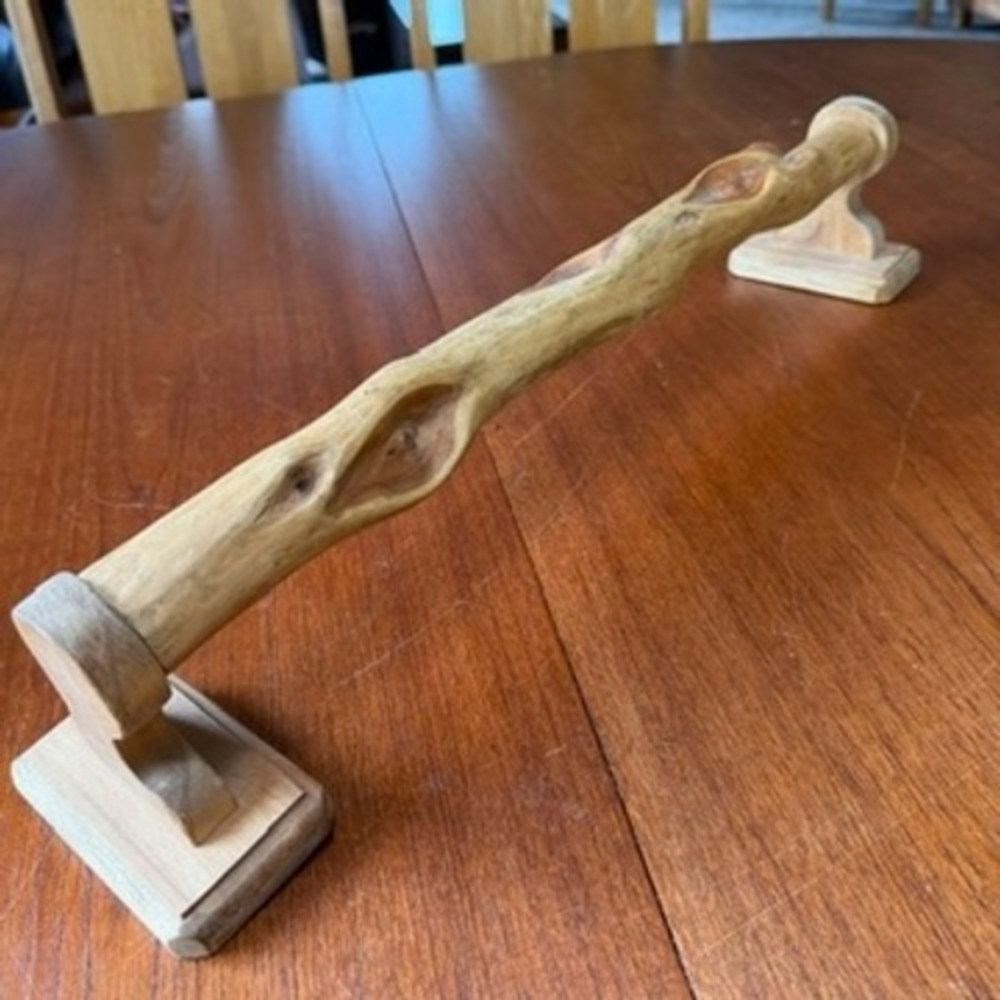 Alaskan Rustic Live Edge Wood Towel Bar Handcrafted Branch Style 21" Rack USA